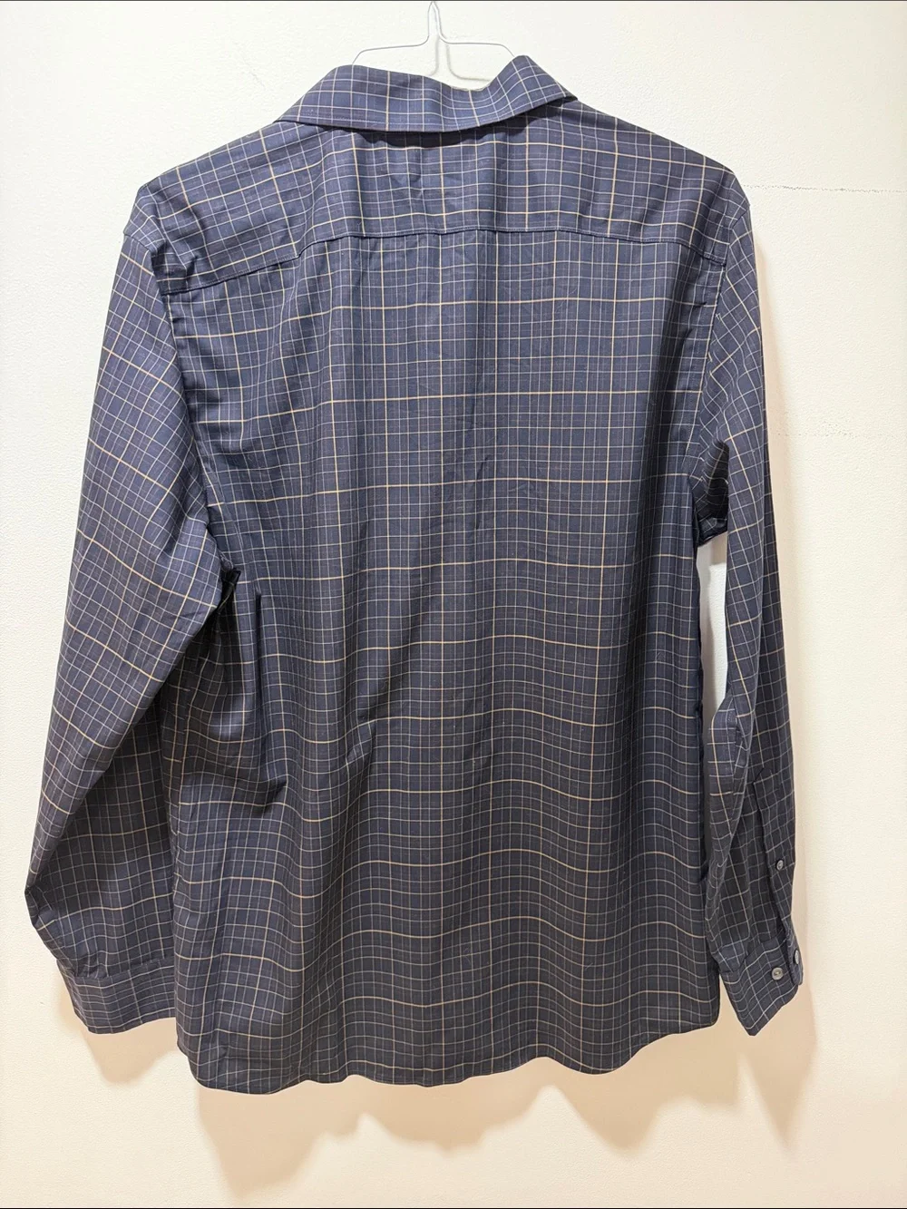 NWT Banana Republic Slim Fit Plaid No Iron Button Down Shirt LARGE Preppy Office